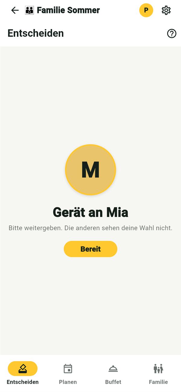 Snackn: Gerät an Mia, bitte weitergeben